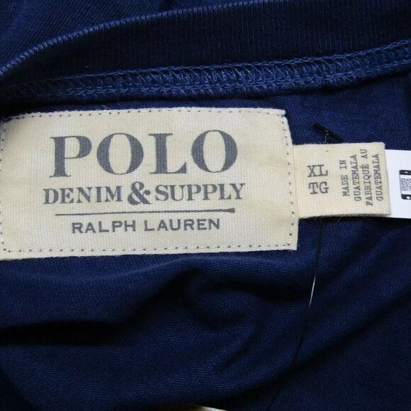 NEW POLO RALPH LAUREN Polo Shirt Navy Distress Worn Out Short Sleeve Size XL - Picture 10 of 12